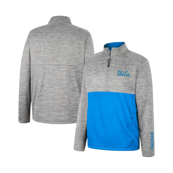 Men's Gray UCLA Bruins John Half-Zip Jacket