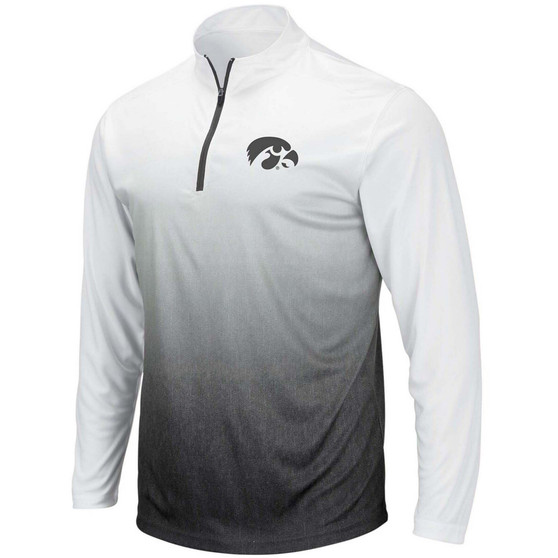 Men's Gray Iowa Hawkeyes Magic Team Logo Quarter-Zip Jacket