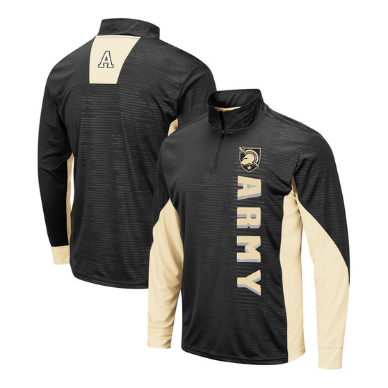 Men's Black Army Black Knights Bart Windshirt Quarter-Zip Pullover Jacket