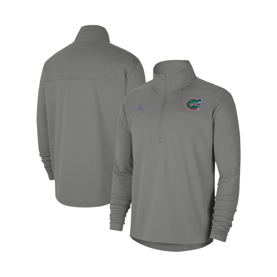 Men's Gray Florida Gators 2021 Coaches Top Performance Half-Zip Jacket