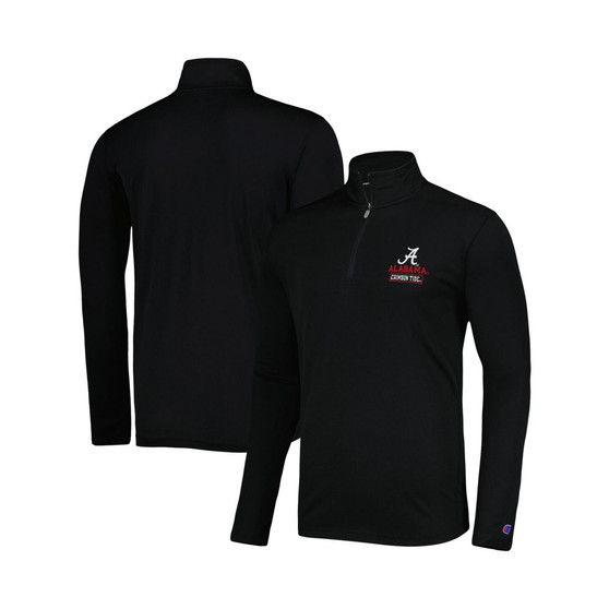 Men's Black Alabama Crimson Tide Textured Quarter-Zip Jacket