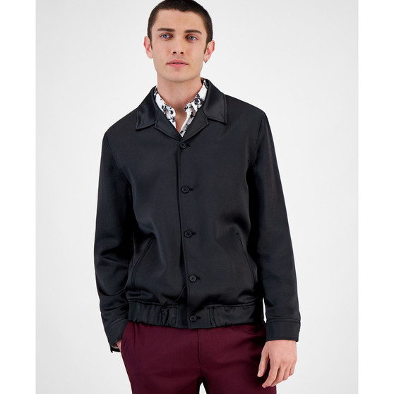 Men's Sam Regular-Fit Satin Shirt Jacket, Created for Macy's