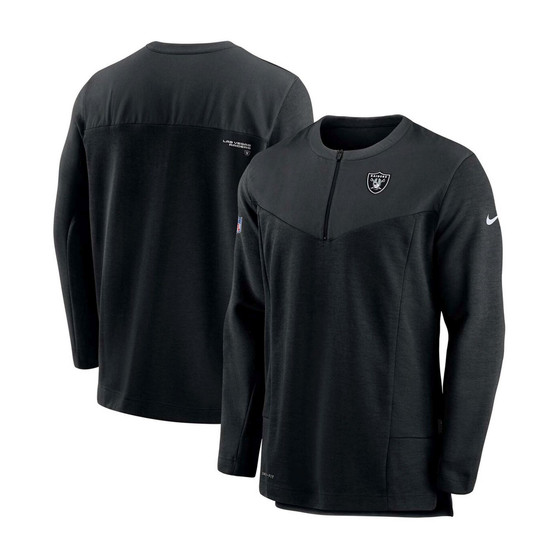 Men's Black Las Vegas Raiders Sideline Half-Zip UV Performance Jacket