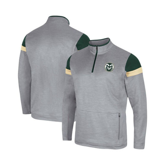 Men's Gray Colorado State Rams Bingo Quarter-Zip Jacket