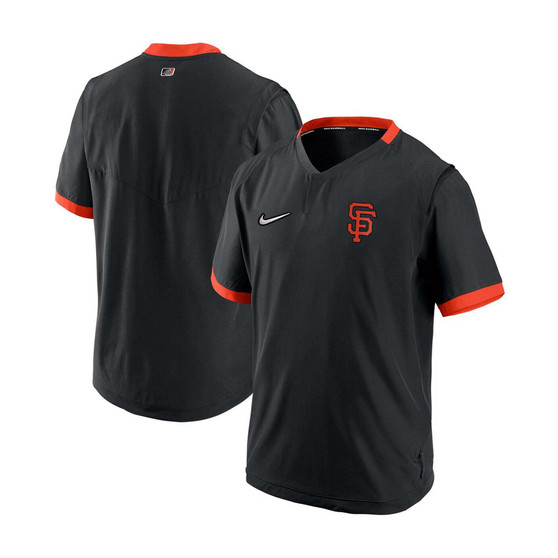Men's Black, Orange San Francisco Giants Authentic Collection Short Sleeve Hot Pullover Jacket