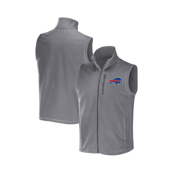 Men's NFL x Darius Rucker Collection by Gray Buffalo Bills Polar Fleece Full-Zip Vest