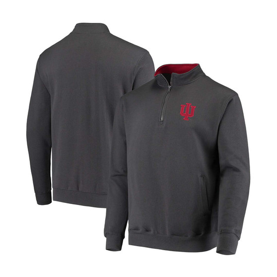 Men's Charcoal Indiana Hoosiers Tortugas Logo Quarter-Zip Pullover Jacket