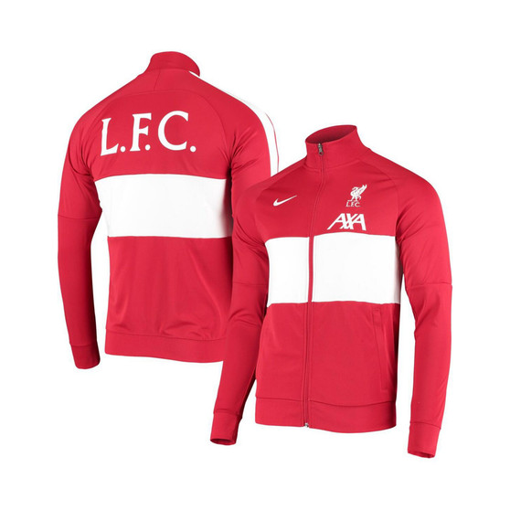 Men's Red Liverpool I96 Anthem Track Raglan Full-Zip Performance Jacket