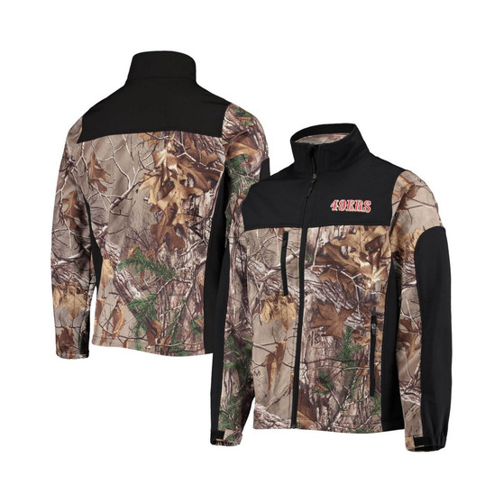 Men's Realtree Camo and Black San Francisco 49ers Hunter Softshell Full-Zip Jacket