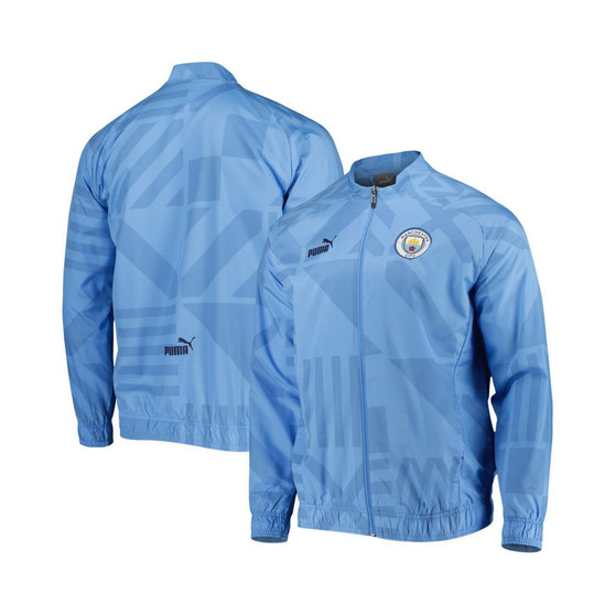 Men's Light Blue Manchester City Pre-Match Raglan Full-Zip Training Jacket