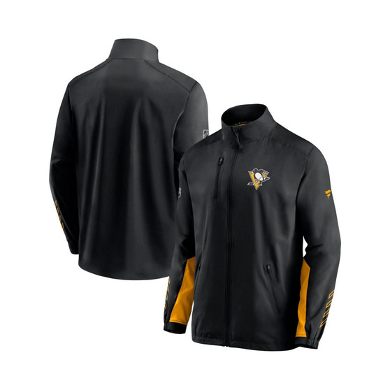 Men's Branded Black Pittsburgh Penguins Authentic Pro Locker Room Rinkside Full-Zip Jacket