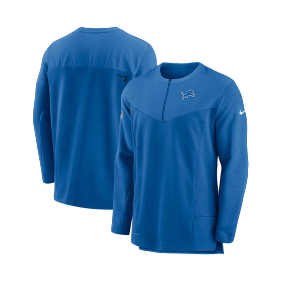Men's Blue Detroit Lions Sideline Half-Zip UV Performance Jacket