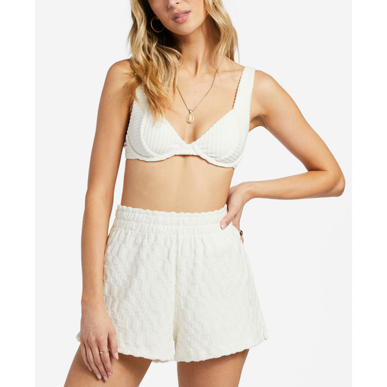 Juniors' Wave Runners Pull-On Jacquard Sweatshorts