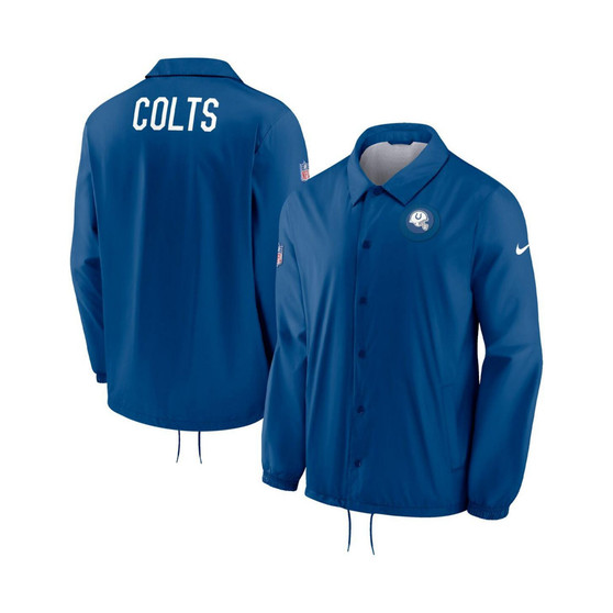 Men's Royal Indianapolis Colts Sideline Coaches Full-Snap Jacket