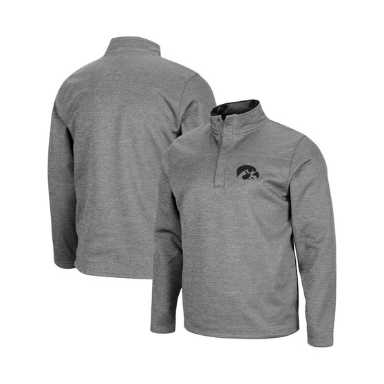 Men's Heathered Charcoal Iowa Hawkeyes Roman Pullover Jacket
