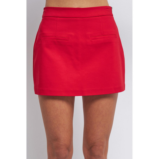 Women's Front Welt Pockets Skort