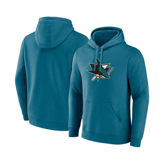 Men's Branded Teal San Jose Sharks Primary Logo Pullover Hoodie