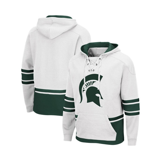 Men's White Michigan State Spartans Lace Up 3.0 Pullover Hoodie