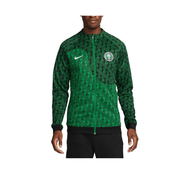Men's Green Nigeria National Team Academy Pro Anthem Full-Zip Jacket