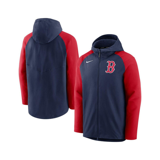 Men's Navy and Red Boston Red Sox Authentic Collection Full-Zip Hoodie Performance Jacket