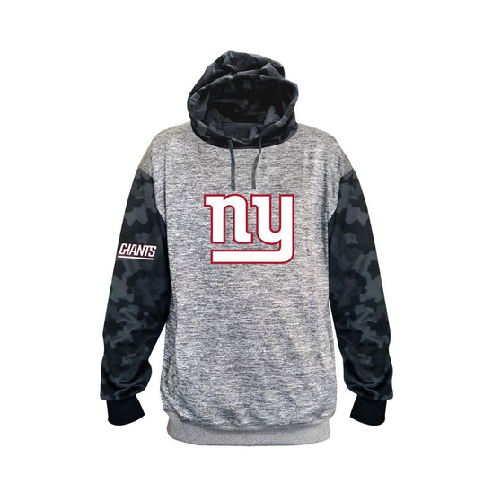 Men's Branded Heather Charcoal New York Giants Big and Tall Camo Pullover Hoodie