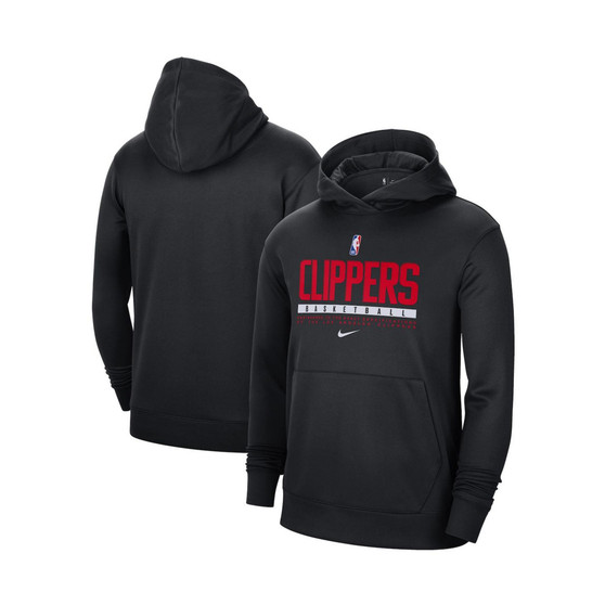 Men's Black LA Clippers Spotlight On Court Practice Performance Pullover Hoodie
