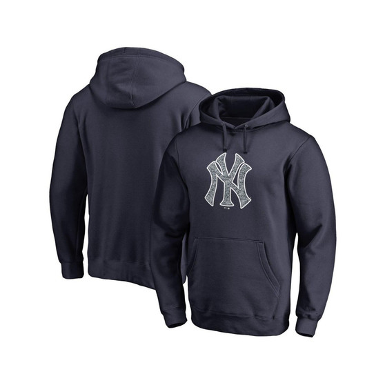 Men's Branded Navy New York Yankees Static Logo Pullover Hoodie