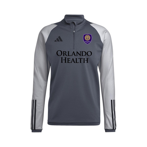 Men's Gray Orlando City SC 2023 On-Field AEROREADY Quarter-Zip Training Top