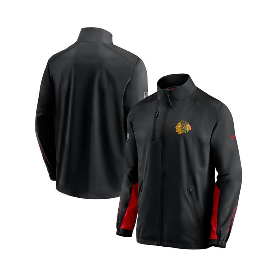 Men's Branded Black Chicago Blackhawks Authentic Pro Locker Room Rinkside Full-Zip Jacket