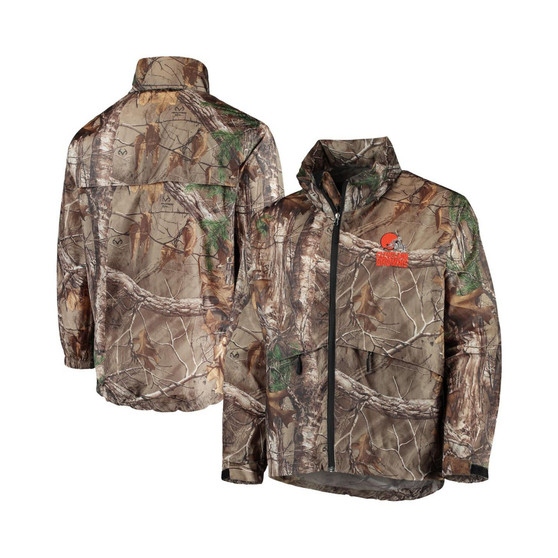 Men's Realtree Camo Cleveland Browns Circle Sportsman Waterproof Packable Full-Zip Jacket