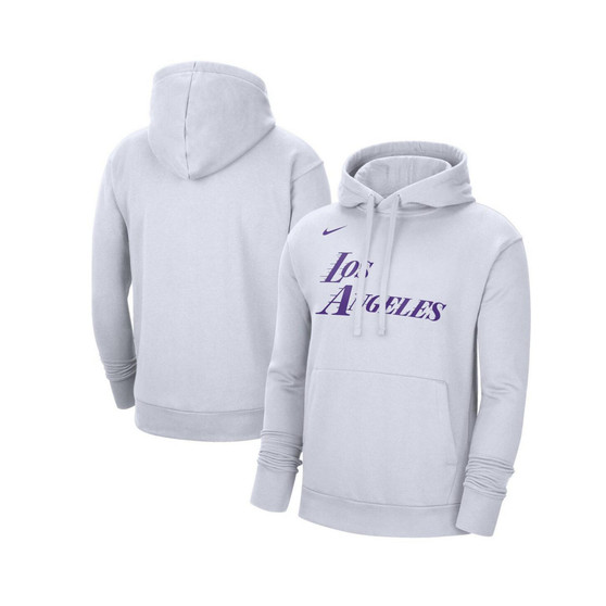 Men's White Los Angeles Lakers 2022/23 City Edition Essential Pullover Hoodie