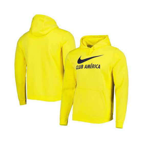 Men's Yellow Club America Lockup Club Pullover Hoodie