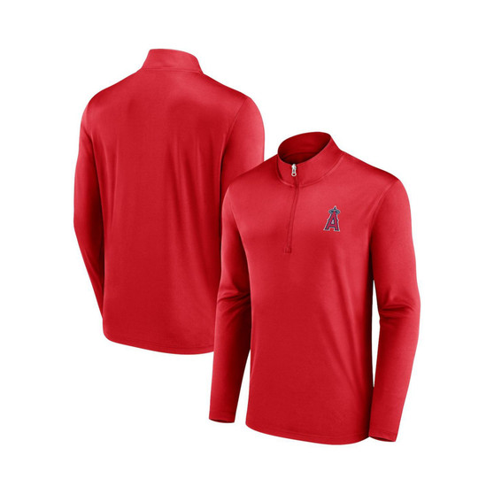 Men's Branded Red Los Angeles Angels Underdog Mindset Quarter-Zip Jacket