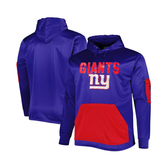 Men's Branded Royal New York Giants Big and Tall Pullover Hoodie