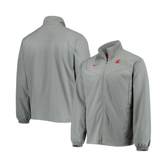 Men's Gray Washington State Cougars 2021 Sideline Full-Zip Jacket