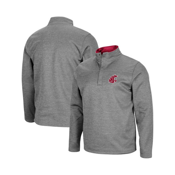 Men's Heathered Charcoal Washington State Cougars Roman Pullover Jacket