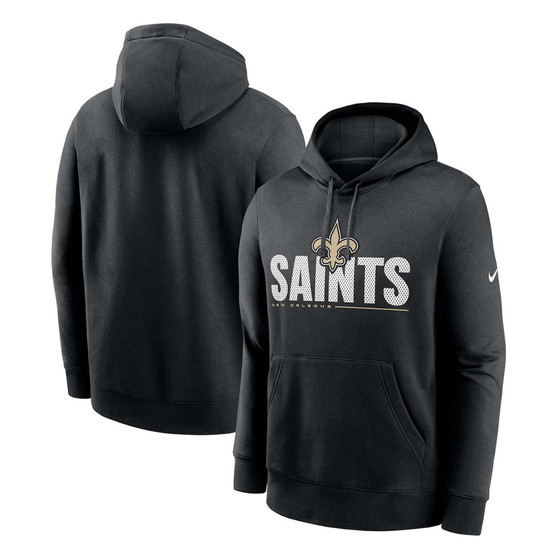 Men's Big and Tall Black New Orleans Saints Team Impact Club Pullover Hoodie