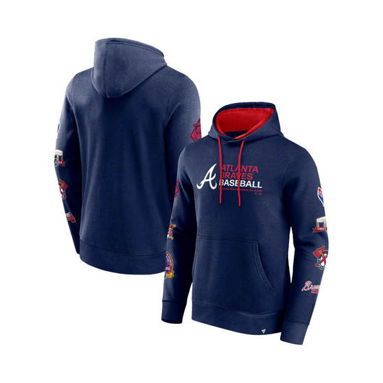 Men's Branded Navy Atlanta Braves Extra Innings Pullover Hoodie