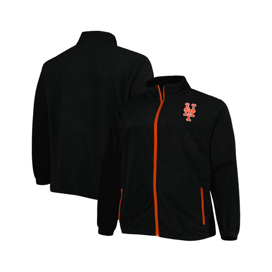 Men's Black New York Mets Polar Big and Tall Full-Zip Jacket