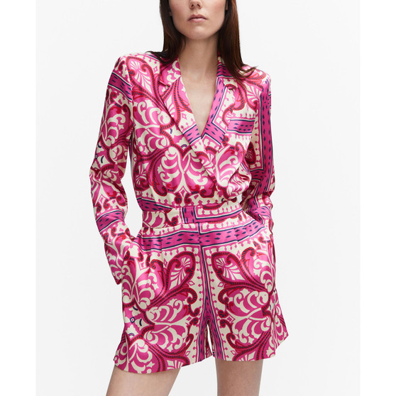 Women's Printed Satin Shorts