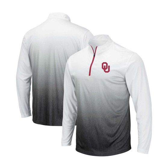 Men's Gray Oklahoma Sooners Magic Team Logo Quarter-Zip Jacket