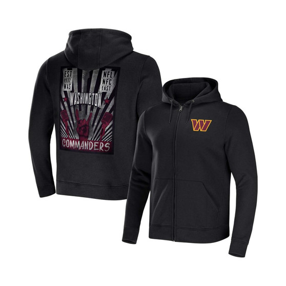 Men's NFL x Darius Rucker Collection by Black Washington Commanders Rocker Full-Zip Hoodie