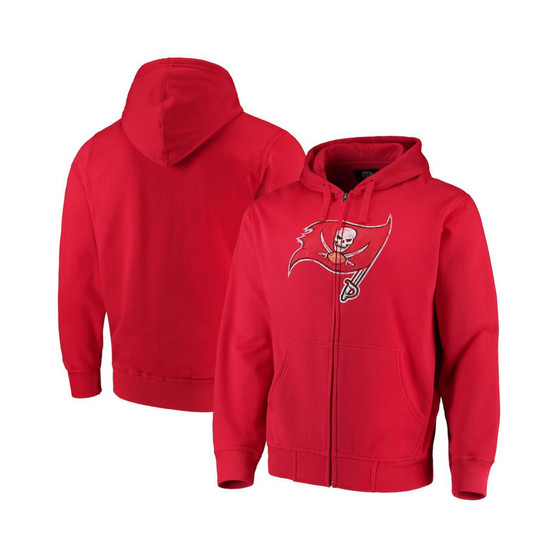 Men's Red Tampa Bay Buccaneers Primary Logo Full-Zip Hoodie