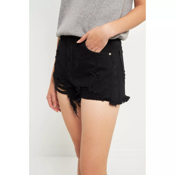 Women's Destroyed Denim Shorts