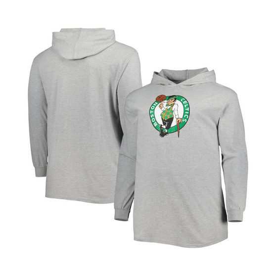 Men's Branded Heather Gray Boston Celtics Big and Tall Pullover Hoodie