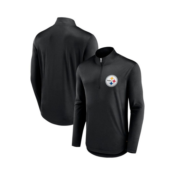 Men's Branded Black Pittsburgh Steelers Tough Minded Quarter-Zip Top