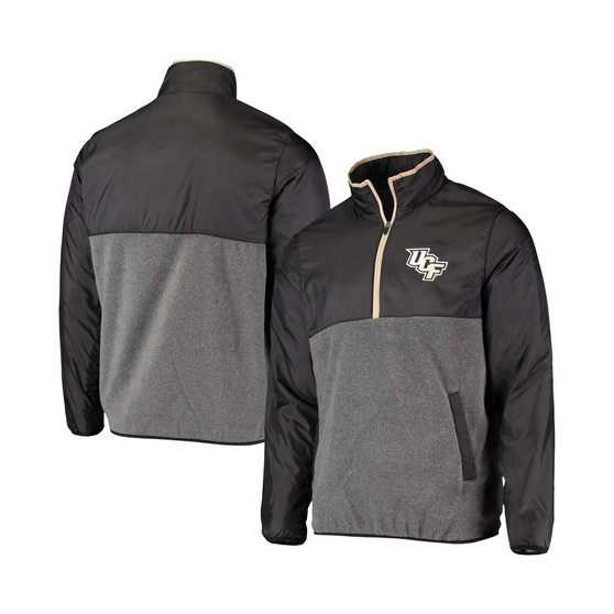 Men's Gray, Black UCF Knights College Advanced Transitional Half-Zip Jacket