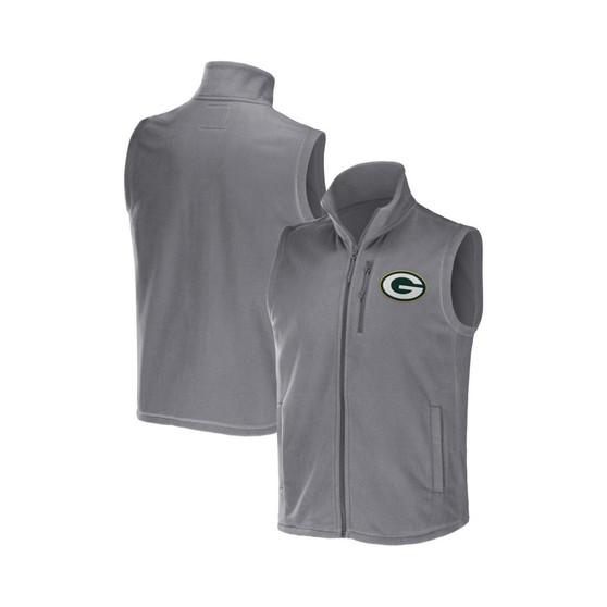 Men's NFL x Darius Rucker Collection by Gray Green Bay Packers Polar Fleece Full-Zip Vest