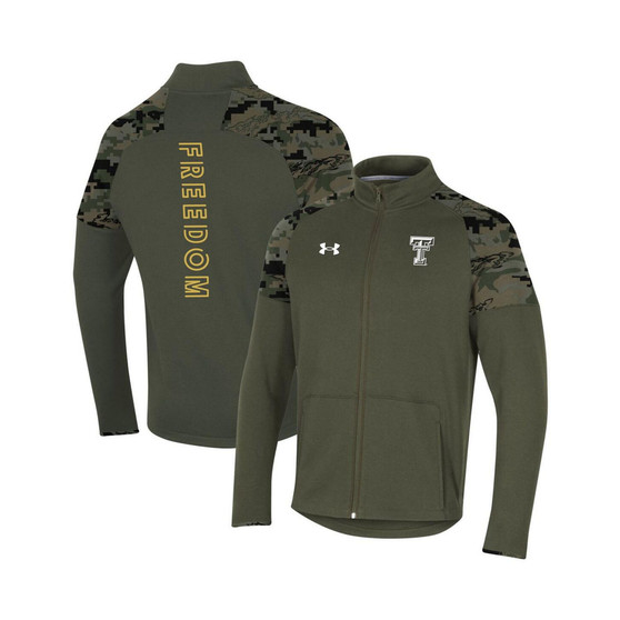 Men's Olive Texas Tech Red Raiders Freedom Full-Zip Fleece Jacket