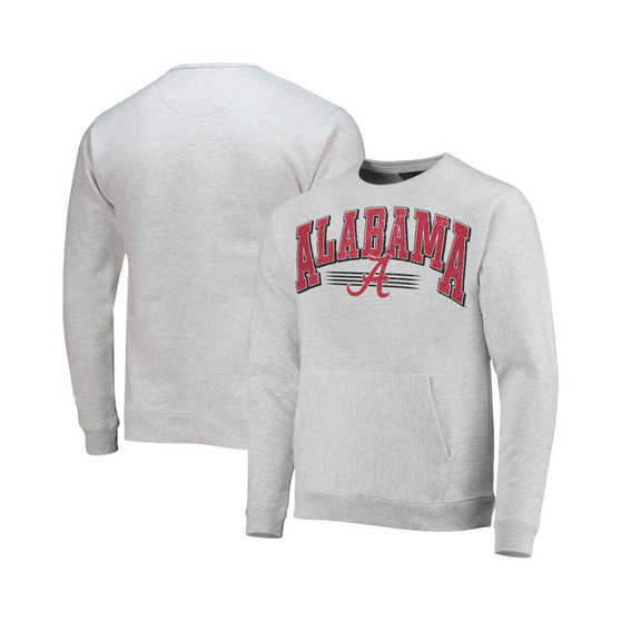 Men's Heather Gray Alabama Crimson Tide Upperclassman Pocket Pullover Sweatshirt